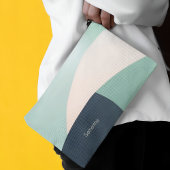 Chic Aquamarin & Beige Klasse individuell anpassba Zubehörtasche