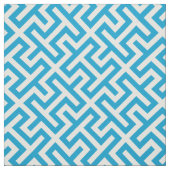 Chic aquamarin-blaues abstraktes geometrisches Mus Stoff (Muster)