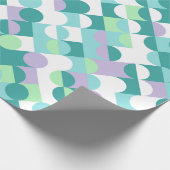 Chic Aquamarin Blue Mint Green Circles Art Pattern Geschenkpapier (Ecke)