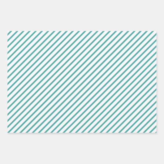 Chic Aquamarin Blue Mint Green Circles Art Pattern Geschenkpapier Set (Vorderseite 3)