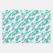 Chic Aquamarin Blue Mint Green Circles Art Pattern Geschenkpapier Set (Vorderseite 3)