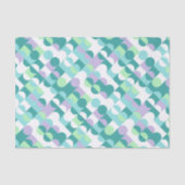 Chic Aquamarin Blue Mint Green Circles Art Pattern Seidenpapier (Vorderseite)