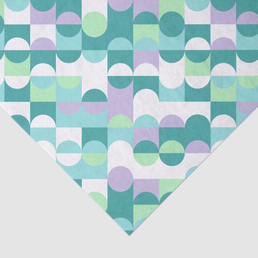 Chic Aquamarin Blue Mint Green Circles Art Pattern Seidenpapier (Ausschnitt)