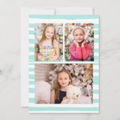 Chic Aquamarin Coastal Strip Weihnachten (Vorderseite)