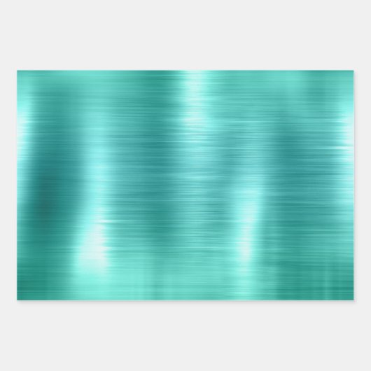 Chic Aquamarin Copper Boho Geschenkpapier Set (Vorderseite 3)