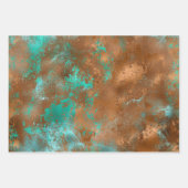 Chic Aquamarin Copper Boho Geschenkpapier Set (Vorderseite 2)
