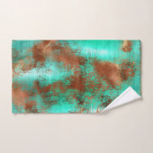 Chic Aquamarin Copper Boho Handtuch (Handtuch)