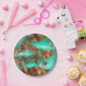 Chic Aquamarin Copper Boho Pappteller (Party)