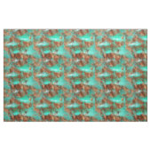 Chic Aquamarin Copper Boho Stoff (Yard (91,4 cm))