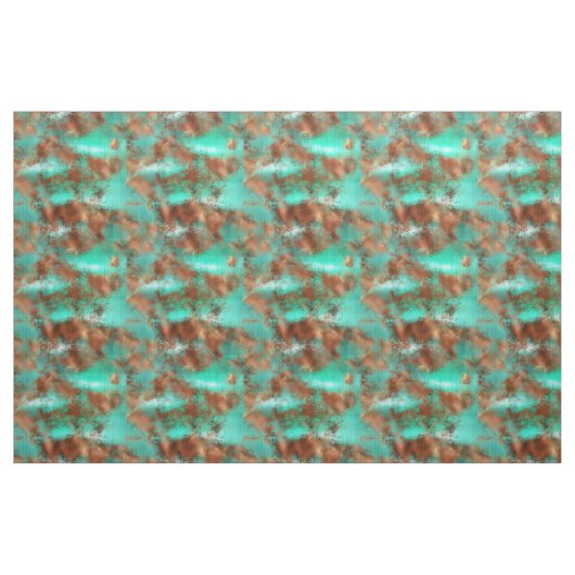 Chic Aquamarin Copper Boho Stoff (Yard (91,4 cm))