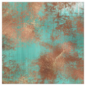 Chic Aquamarin Copper Boho Stoff (Nahaufnahme)