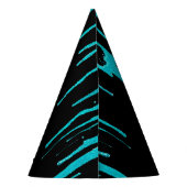 Chic Aquamarin Glitzer Tropfen Sweet 16 Geburtstag Partyhütchen (Rückseite)