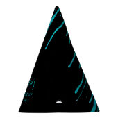 Chic Aquamarin Glitzer Tropfen Sweet 16 Geburtstag Partyhütchen (Rechts)