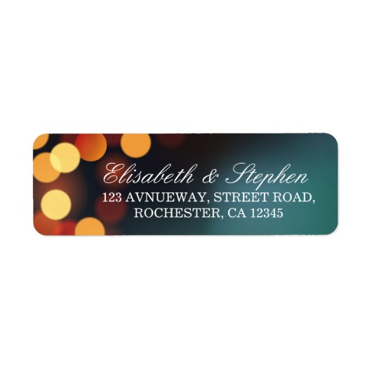 Chic Aquamarin Gold Bokeh Glitzer String Lights We (Vorne)