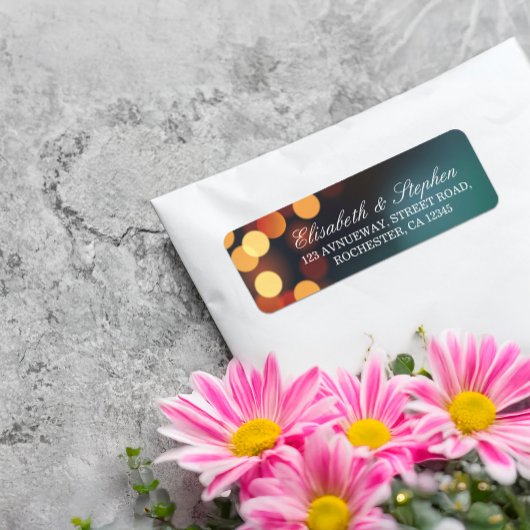 Chic Aquamarin Gold Bokeh Glitzer String Lights We