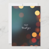 Chic Aquamarin Gold Bokeh Glitzer String Lights We Einladung (Rückseite)