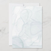 Chic Aquamarin Gold Geometric Ethereal Engagement  Einladung (Rückseite)