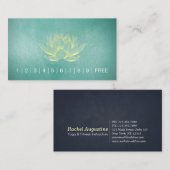 Chic Aquamarin Gold Lotus YOGA Instructor Loyalty Treuekarte (Vorne/Hinten)