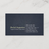 Chic Aquamarin Gold Lotus YOGA Instructor Loyalty Treuekarte (Rückseite)