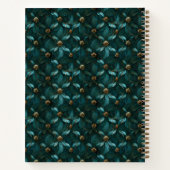 Chic aquamarin-gold-Notebook Notizblock (Rückseite)
