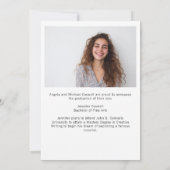 Chic Aquamarin Graduate Foto 2025 Abschluss Ankündigung (Rückseite)