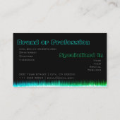 Chic Aquamarin Green Style auf klassisch schwarz-e Visitenkarte (Rückseite)