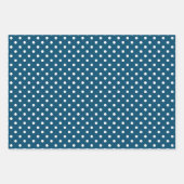 Chic Aquamarin Light Blue White Polka Dots Muster Geschenkpapier Set (Vorderseite 3)