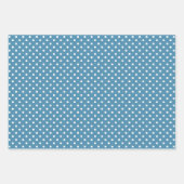 Chic Aquamarin Light Blue White Polka Dots Muster Geschenkpapier Set (Vorderseite 2)
