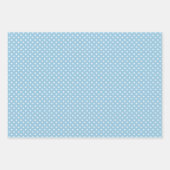 Chic Aquamarin Light Blue White Polka Dots Muster Geschenkpapier Set (Vorderseite)