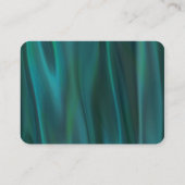 Chic Aquamarin Satin Wedding Card Begleitkarte (Rückseite)