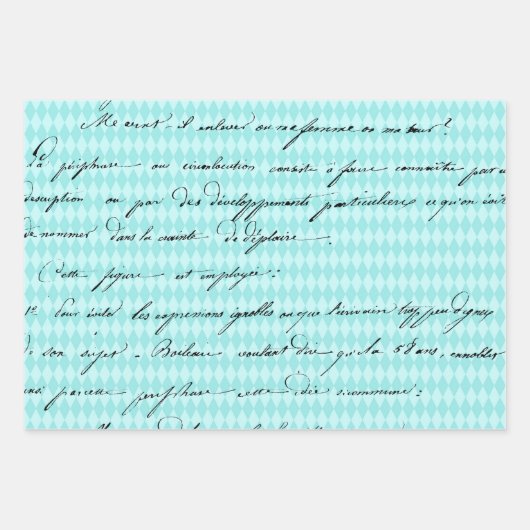 Chic Aquamarin und Gold Geschenkpapier Set (Vorderseite 3)