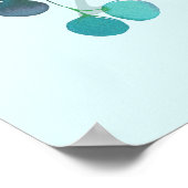 Chic Aquamarine Wedding This way Arrow Sign Poster (Ecke)