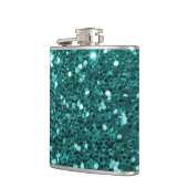 Chic-aquamariner Imitat-Glitzer Flachmann (Links)