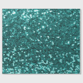 Chic-aquamariner Imitat-Glitzer Geschenkpapier (Flach)