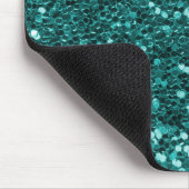 Chic-aquamariner Imitat-Glitzer Mousepad (Ecke)
