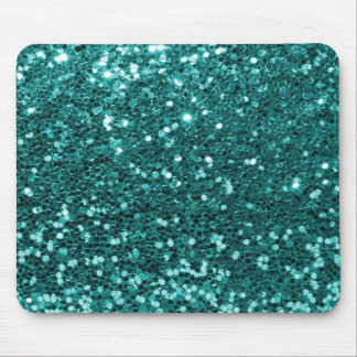 Chic-aquamariner Imitat-Glitzer Mousepad