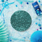 Chic-aquamariner Imitat-Glitzer Pappteller (Party)