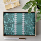 Chic-aquamariner Imitat-Glitzer und Diamanten Seidenpapier (Geschenk)