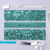 Chic-aquamariner Imitat-Glitzer und Diamanten Seidenpapier (Handwerk)