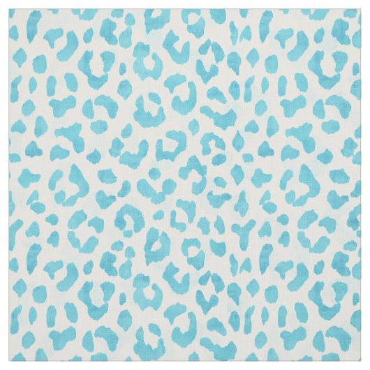 Chic aquamarines Blau-Weiß-Muster Stoff (Muster)
