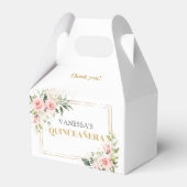 Chic Aquarell Blume Gold 15. Geburtstag Geschenkschachtel (Vorderseite)