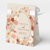 Chic Aquarell Blume Herbstfarben Kupferrot Geschenkschachtel (Rückseite)