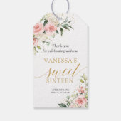 Chic Aquarell Blume Salbei 16. Geschenkanhänger (Rückseite)