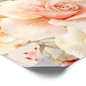 Chic Aquarell-Blume Wählen Sie einen Platz auf bei Poster (Ecke)