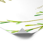 Chic Aquarell Blumen Brautparty Begrüßungszeichen Poster (Ecke)