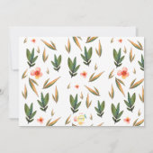 Chic Aquarell Blumen Einladung (Rückseite)