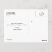 Chic Aquarell Cherry Blossom Hochzeit Vielen Dank Postkarte (Rückseite)