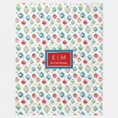 Chic Aquarell individuelle Name Pauschalverpackung Fleecedecke (Vorderseite)