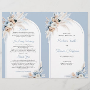 Chic Aquarell pastellblau und Elfenbein Rose Bogen