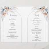 Chic Aquarell pastellblau und Elfenbein Rose Bogen (Rückseite)